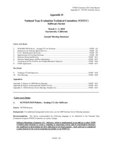 National Type Evaluation Technical Committee (NTETC)