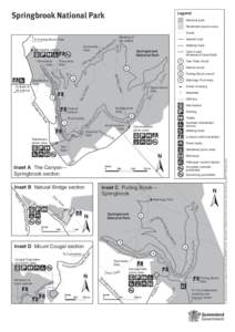 Springbrook National Park walking track inset maps