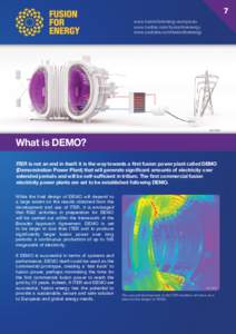 Energy / Nuclear power / Tokamaks / ITER / DEMO / EFDA / Fusion / Joint European Torus / Fusion reactors / Fusion power / Nuclear physics