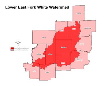 Lower East Fork White Watershed Johnson Monroe  Bartholomew
