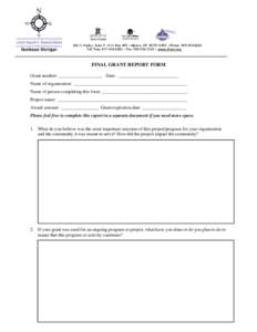 Microsoft Word - FINAL GRANT REPORT FORM 2011 REV.doc