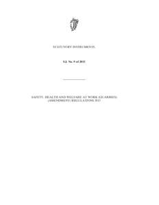 STATUTORY INSTRUMENTS.  S.I. No. 9 of 2013 ————————