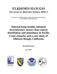 ELKHORN SLOUGH  TECHNICAL REPORT SERIES 2010: 3 Sponsored by the Elkhorn Slough National Estuarine Research Reserve and the Elkhorn Slough Foundation