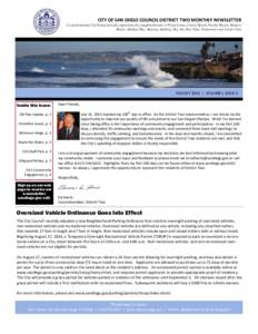 CITY OF SAN DIEGO COUNCIL DISTRICT TWO MONTHLY NEWSLETTER Councilmember Ed Harris proudly represents the neighborhoods of Point Loma, Ocean Beach, Pacific Beach, Mission Beach, Mission Bay, Morena, Midway, Bay Ho, Bay Pa