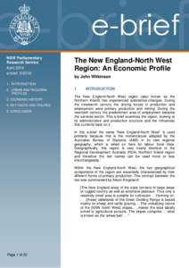 NSW Parliamentary Research Service April 2014 e-brief[removed]The New England-North West