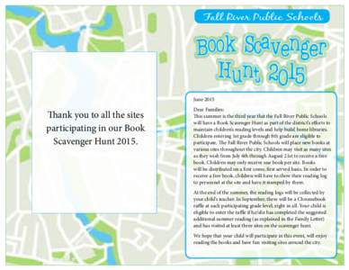 Fall River Public Schools  Book Scavenger Hunt 2015 June 2015