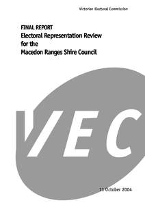 Geography of Australia / Victorian Electoral Commission / Shire of Kyneton / Kyneton /  Victoria / Mount Macedon /  Victoria / States and territories of Australia / Victoria / Shire of Macedon Ranges