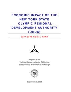 Economics / MIG /  Inc. / Economic impact analysis / Gore Mountain / Lake Placid /  New York / Environmental impact assessment / Olympic Regional Development Authority / New York / Evaluation