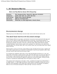 Earth / Agricultural soil science / Environmental science / Nonpoint source pollution / Recycling / Marina / Stormwater / Pollution / Deep River Marina / Environment / Environmental soil science / Water pollution