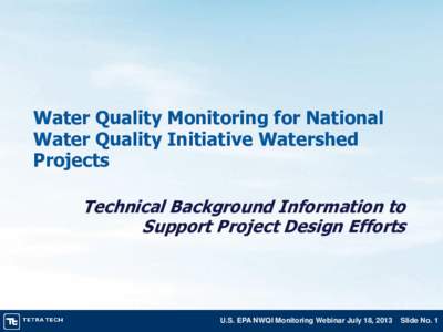 Water / Water management / Water quality / United States Environmental Protection Agency / Earth / Water pollution / Environment / Environmental science