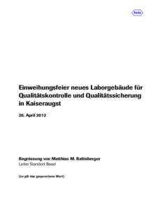 Microsoft Word - Q2K Einweihnung_Rede M  Baltisberger_D_final