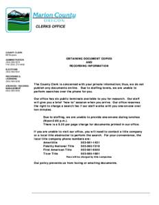 CLERKS OFFICE  COUNTY CLERK Bill Burgess ADMINISTRATION[removed]