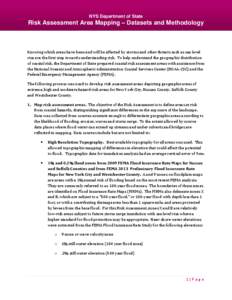 NYS Department of State  Risk Assessment Area Mapping – Datasets and Methodology Knowing which areas have been and will be affected by storms and other threats such as sea level rise are the first step towards understa