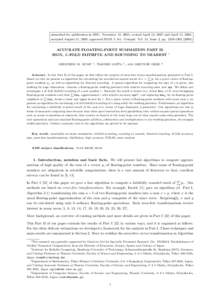 submitted for publication in SISC, November 13, 2005, revised April 13, 2007 and April 15, 2008, accepted August 21, 2008; appeared SIAM J. Sci. Comput. Vol. 31, Issue 2, pp) ACCURATE FLOATING-POINT SUMM