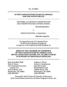 No[removed]IN THE UNITED STATES COURT OF APPEALS FOR THE NINTH CIRCUIT JOSE SIERRA, an individual on behalf of himself and on behalf of all persons similarly situated, Plaintiff-Appellant,