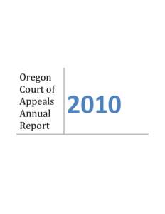 Oregon Court of Appeals Annual Report