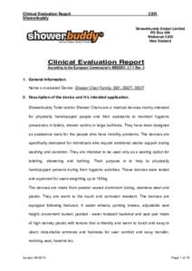 Clinical Evaluation Report Showerbuddy CER  Showerbuddy Global Limited