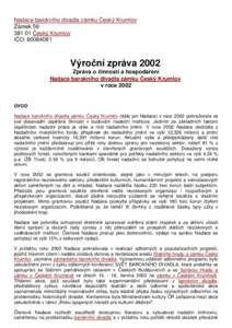 VýroĀ〰渀 稀瀀爀瘀愀 一愀搀愀挀攀 戀愀爀漀欀渀栀漀 搀椀瘀愀搀氀愀 稀洀欀甀 0づský Krumlov 2002