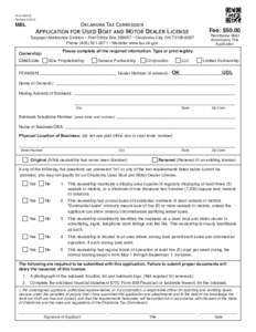 Form BM-32 Revised[removed]MBL  Oklahoma Tax Commission