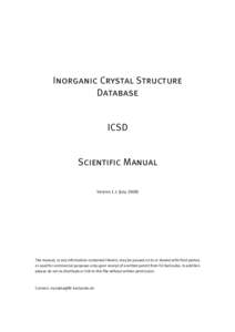 Inorganic Crystal Structure Database
