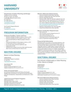 Urban studies and planning / Education in the United States / Urban planning education / Academia / Higher education in the United States / Alexander von Hoffman / Hashim Sarkis / Harvard University