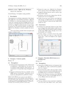 TUGboat, Volume[removed]), No[removed] • Except for some text, TEXCAD for Windows shows a picture that is what LATEX will produce. • Graphical editing features such as mirror copy