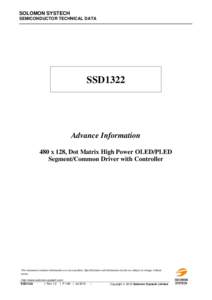 Amendment history of SSD1322 Specification