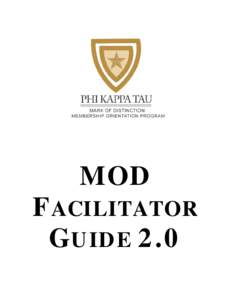 MOD  FACILITATOR GUIDE 2.0  WELCOME