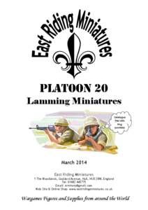 Platoon 20  Lamming Miniatures Catalogue free with any