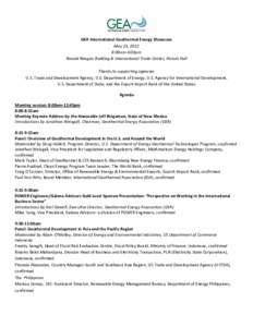 Technology / Renewable energy / Geothermal Energy Association / Alternative energy / Low-carbon economy / International Geothermal Association / Sustainable energy / Geothermal power in the United States / Energy / Geothermal energy