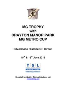 MG TROPHY with DRAYTON MANOR PARK