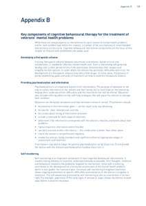 Appendix B Appendix B Key components of cognitive behavioural therapy for the treatment of