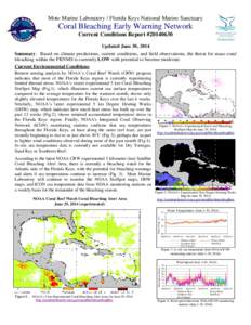 Marine biology / Physical geography / Biology / Coral bleaching / Fisheries / Florida Keys National Marine Sanctuary / Sombrero Key / Reef Check / Molasses Reef / Coral reefs / Water / Florida Keys