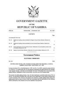 GOVERNMENT GAZETTE OF THE