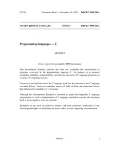 Computer programming / C++ / Character encoding / Procedural programming languages / Cross-platform software / C standard library / C / SQL / ISO/IEC 10967 / Computing / Software engineering / C programming language