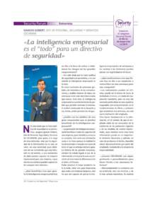 Security Forum )  Entrevista IGNACIO GISBERT. 3EFE DE PERSONAL, SEGURIDAD Y SERVICIOS. CECABANK