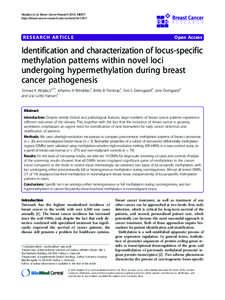 Wojdacz et al. Breast Cancer Research 2014, 16:R17 http://breast-cancer-research.com/content/16/1/R17
