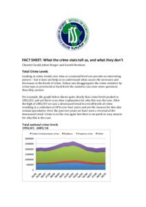    	
   FACT	
  SHEET:	
  What	
  the	
  crime	
  stats	
  tell	
  us,	
  and	
  what	
  they	
  don’t	
   Chandré	
  Gould,	
  Johan	
  Burger	
  and	
  Gareth	
  Newham	
  