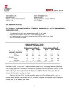 Regional transmission organization / Year-to-date / Profit / Business / Generally Accepted Accounting Principles / American Electric Power / Electric power transmission