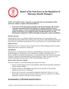 Report of the Task Force on Prescription Drug Diversion from Common Carriers