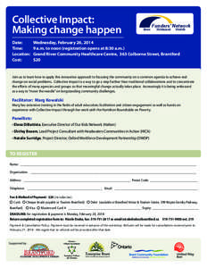Collective Impact: Making change happen Brant  Funders’ Network