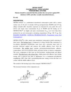 Ortho Evra Label: NDA[removed]Supplement 22