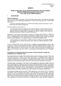 SOPAC/GEF/IWRM/RSC.3/3  Annex 6 Page 1  ANNEX 6