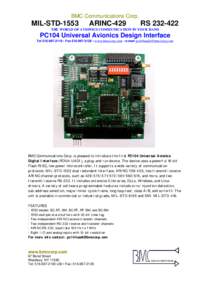 BMC Communications Corp.  MIL-STD-1553 ARINC-429