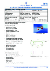Derating / Soldering / Electromagnetism / Electrical engineering / Technology / Manganin / Resistor / Trischen