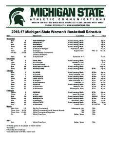 A T H L E T I C  C O M M U N I C A T I O N S B R E S L I N CE N T E R • 53 4 B IRCH ROAD, RO O M Z -22 • EAST LAN SIN G , MIC HP HO N E:  • W W W.MSUSPARTAN S.CO M