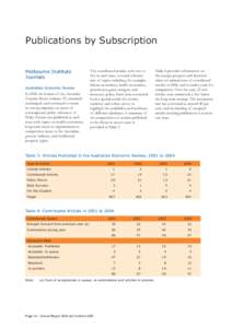 Publications by Subscription  Melbourne Institute Journals Australian Economic Review