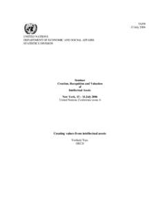 IA[removed]July 2006 UNITED NATIONS DEPARTMENT OF ECONOMIC AND SOCIAL AFFAIRS STATISTICS DIVISION