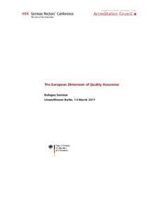 European Association for Quality Assurance in Higher Education / Accreditation / Education / European University / Higher education / Quality assurance / Academia / Quality Assurance Agency for Higher Education