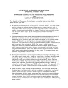 Environmental engineering / Water / Civil engineering / Sanitary sewer overflow / Sanitation / Sanitary sewer / Reclaimed water / Effluent / Water treatment / Environment / Water pollution / Sewerage